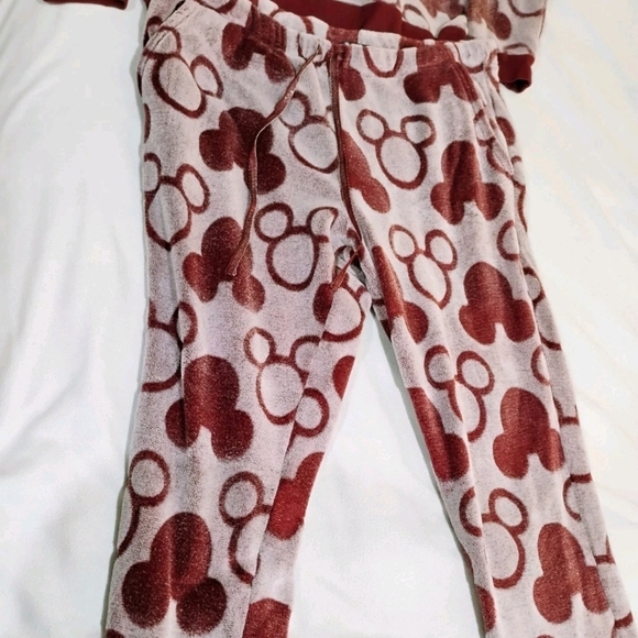 Disney Maroon and Cream Mickey Mouse Pajama Set - Picture 8 of 16